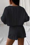 Cozy Cable Knit Short Set
