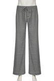 Striped Casual Drawstring Pants