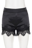 Lace Trim Casual Shorts