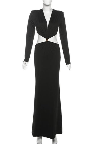 Elegant Cut-Out Evening Gown