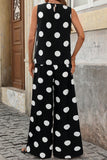 Polka Dot Sleeveless Pants Set
