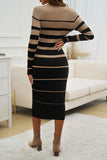 Striped Knit Bodycon Dress