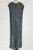 Draped Sequin Casual Dress