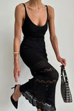 Sleeveless Crochet Knit Casual Dress