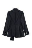 Elegant Belted Blazer Set