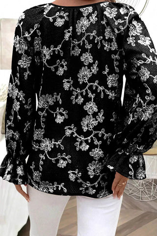 Floral Button-Up Blouse