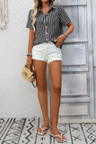 Classic Gingham Shirt with Buttons