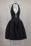 Halter Fit-and-Flare Midi Dress