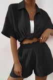 Casual Button-Up Short Set