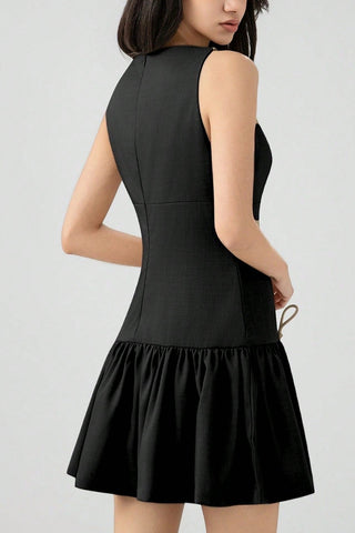 Sleeveless Flare Hem Casual Dress