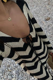 Chevron Pattern Casual Dress