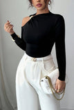 Asymmetrical Cold Shoulder Blouse