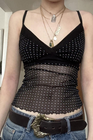 Sheer Polka Dot Cami Top