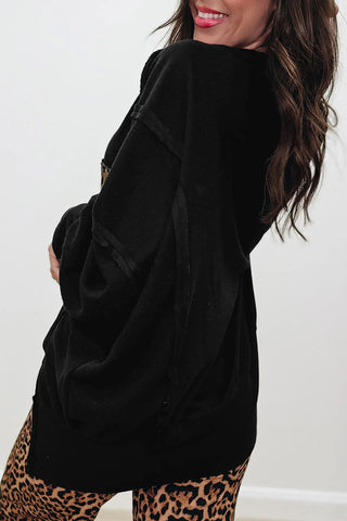 Leopard Print Graphic Pullover