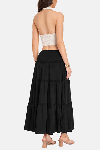 Tiered Smocked Maxi Skirt
