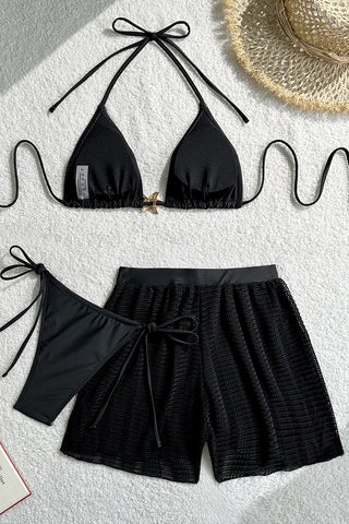 Starfish Accent Bikini and Shorts Set