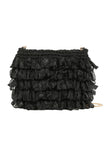 Ruffled Textured Shoulder Bag