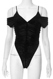 Off-Shoulder Ruched Bodysuit