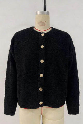 Gold Button Detail Cardigan