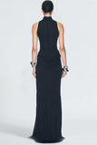 Elegant High-Neck Evening Gown