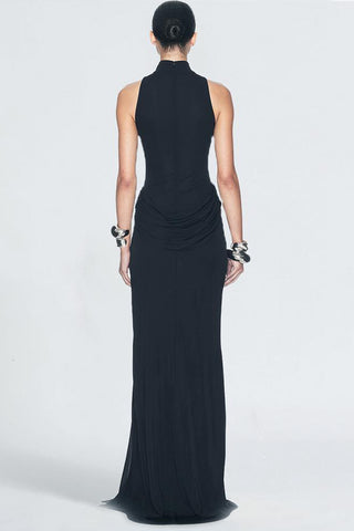 Elegant High-Neck Evening Gown