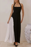 Elegant Two-Tone Casual Dress