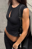 Sleeveless Keyhole Tank Top