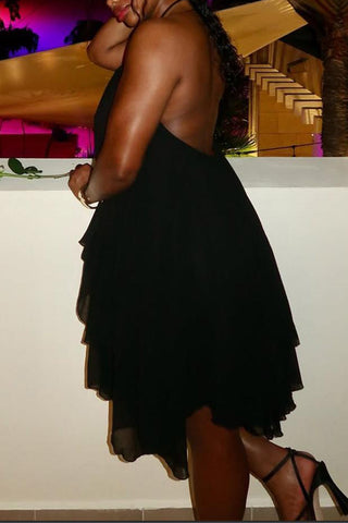 Halter Dress with Flowing Design