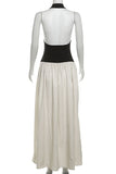 Sleeveless Halter Maxi Dress