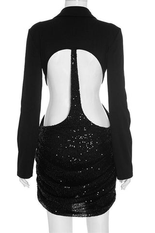 Sequin Ruched Bodycon Dress