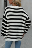 Striped Knit Pullover Sweater