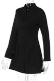 Buttoned Blazer Style Mini Dress
