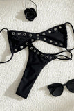 Eyelet-Detail Two-Piece Bikini Set