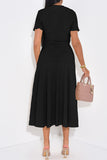 Button-Front Casual Midi Dress