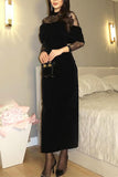 Elegant Lace Long Evening Dress