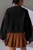 Cherry Motif Cropped Cardigan