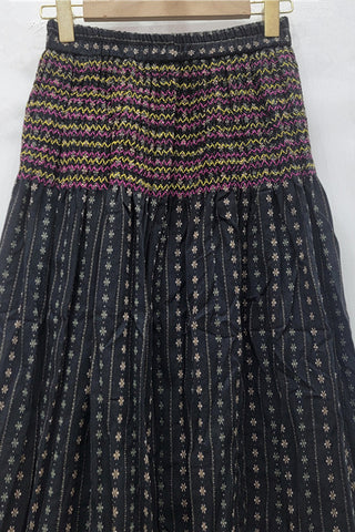 Vintage Striped Floral Skirt