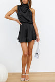 Sleeveless Halter Mini Dress
