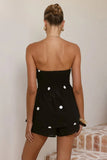 Polka Dot Strapless Shorts Set