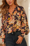 Floral V-Neck Blouse