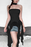 Ruffled Asymmetric Tank Top