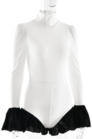 Elegant Ruffled Hem Romper