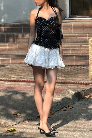 Polka Dot Halter Tank Top