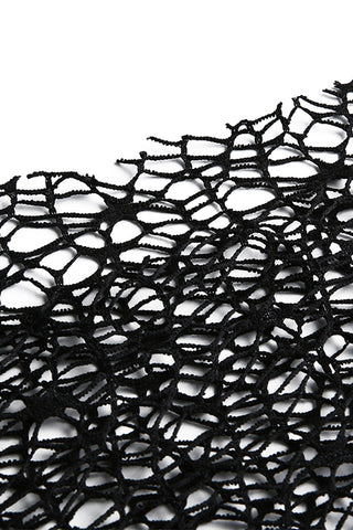 Mesh Overlay Long-Sleeve Top
