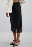 Elegant Lace Hem Skirt