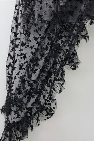 Asymmetric Layered Skirt