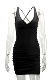 Ruched Bodycon Casual Dress