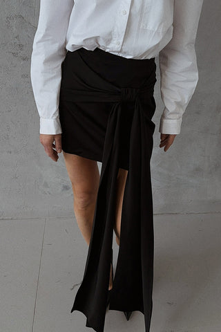 Elegant Wrap Mini Skirt