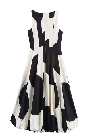 Sleeveless Geometric Casual Dress