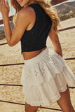 Zip-Up Denim Western Vest